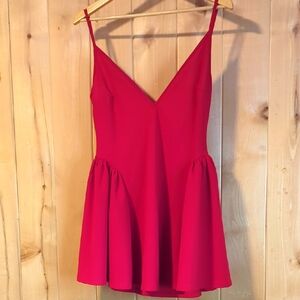 SHEIN Vibrant Red Backless Sun Dress